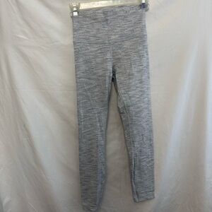 Lululemon Gray Stripe High-Waisted Leggings, 4